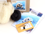 Polar Bear Cub Needle Felting Kit