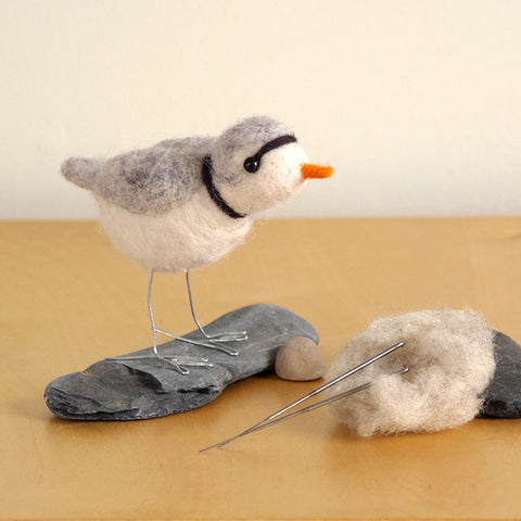 Piping Plover Needle Felting Kit