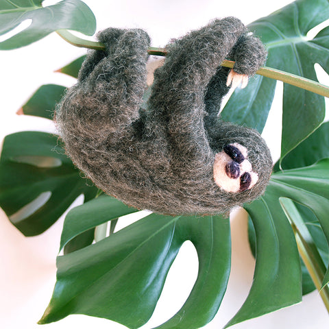 Hanging Sloth Needle Felting Kit