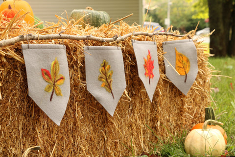 Flat Needle Felting Fall Banner Kit